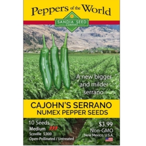 بذور الفلفل الحار CaJohn's Serrano NuMex
