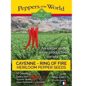 بذور فلفل كايين CAYENNE - RING OF FIRE PEPPER SEEDS